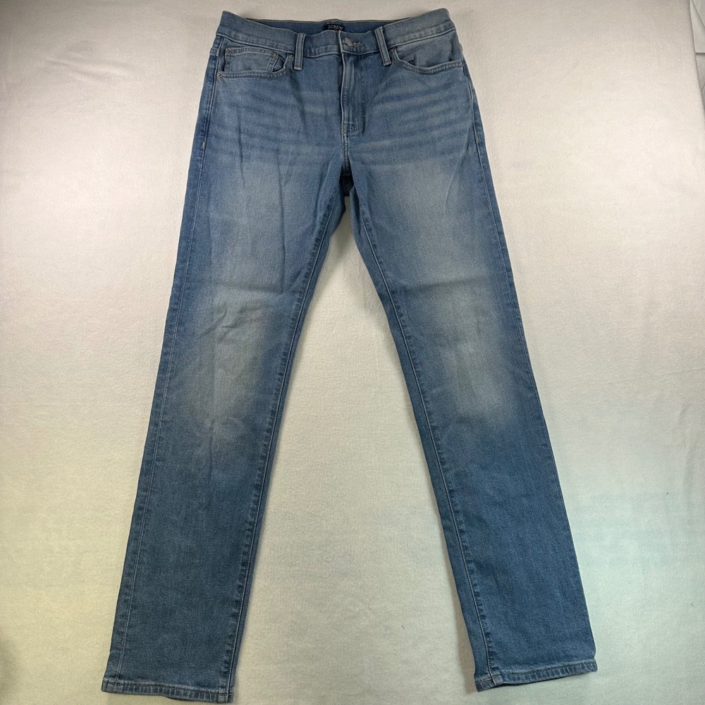 J.Crew Flex Mens Straight Leg Jeans Blue Denim Light Wash 30x32